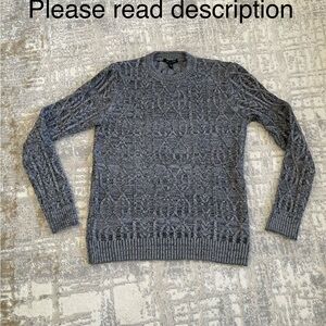 Banana Republic Cable Knit sweater grey black marl SMALL / MED NWOT never worn